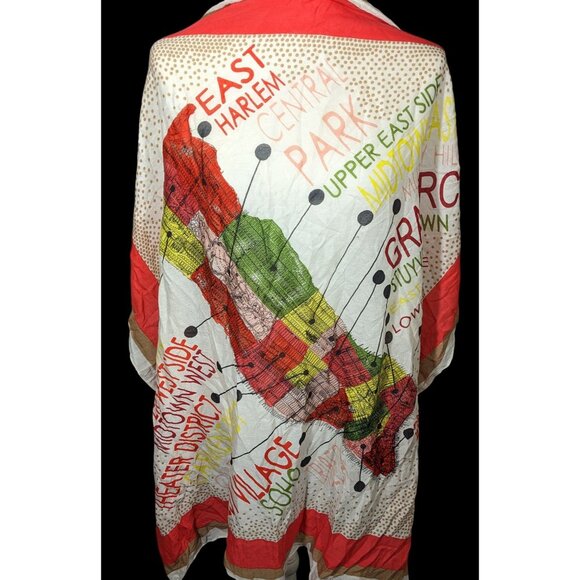 Madewell New York Map Printed Scarf/Shawl - Picture 1 of 16